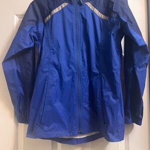 L.L. Bean Blue Windbreaker Jacket with Navy Accents